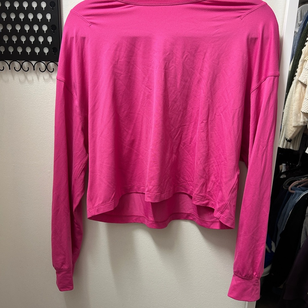 lululemon athletica Bright Pink Long-Sleeve Lightweight Top